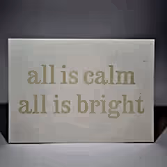 All Is Calm, All Is Bright Letterpress Christmas Card