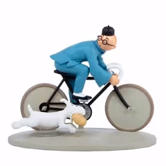 Blue Lotus Tintin On Bicycle Resin Figure