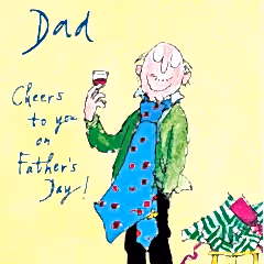 Quentin Blake Cheers To You On Father's Day Card