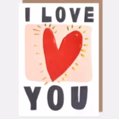 I Love You Bursting Heart Valentines Day Card