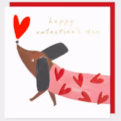 Sausage Dog Valentines Day Card