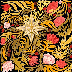 Star and Foliage Luxury Christmas Card Box of 8