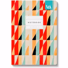 Playful Geometrics Red Prism Premium Perfect Bound A5 Notebook