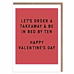 Lets Order A Takeaway Valentine's Day Card