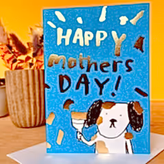 Dog Paint Happy Mother's Day Card