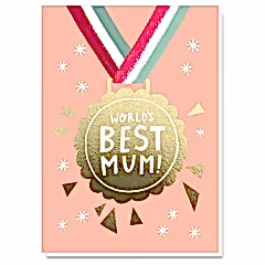 Worlds Best Mum Medal Card