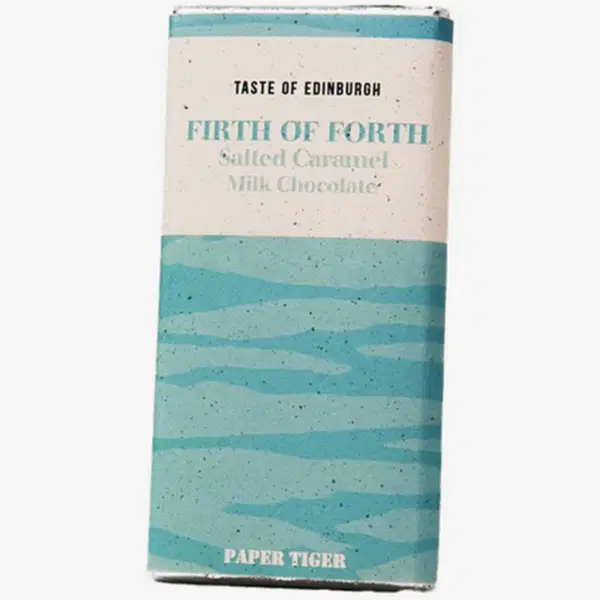Firth of Forth Salted Caramel Milk Chocolate Bar by Paper Tiger