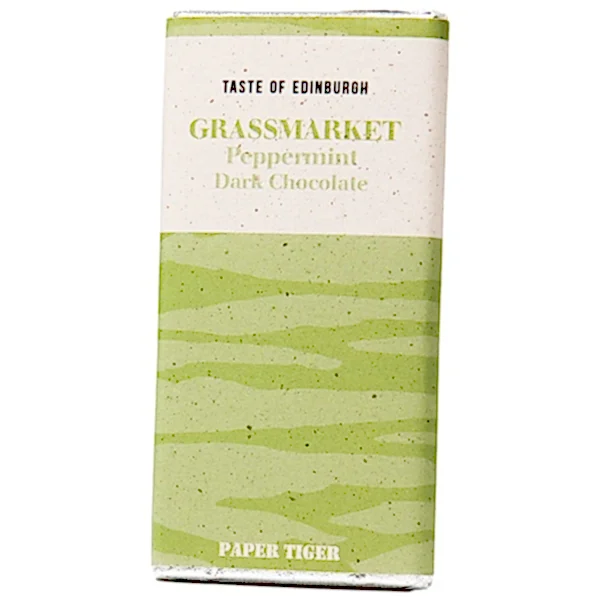 Grassmarket Peppermint Dark Chocolate Bar by Paper Tiger