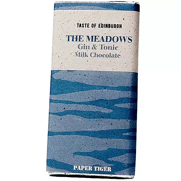 The Meadows Gin and Tonic Milk Chocolate Bar by Paper Tiger