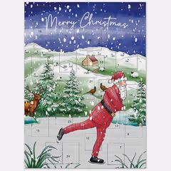 Tartan Santa Glitter Advent Calendar