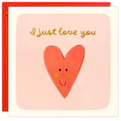I Just Love You Heart Square Card