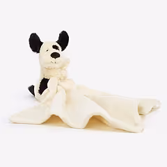 Jellycat Bashful Black and Cream Puppy Soother