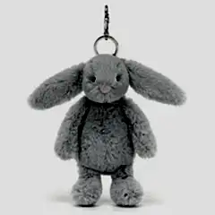 Jellycat Bashful Silver Bunny Bag Charm