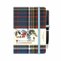 Tartan Cloth Mini Notebook with Pen - Anderson