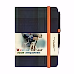 Mini Tartan Notebook With Pen - Black Watch