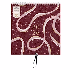 2026 Burgundy Family Wall Calendar