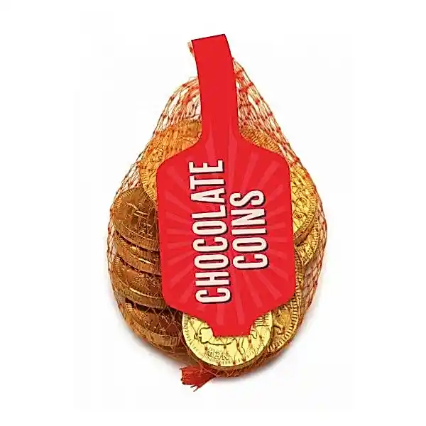 Gold Net Milk Chocolate Coins 50g