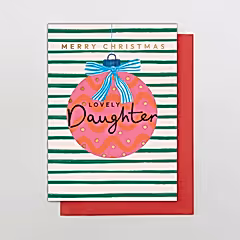 Daughter Christmas Bauble Card