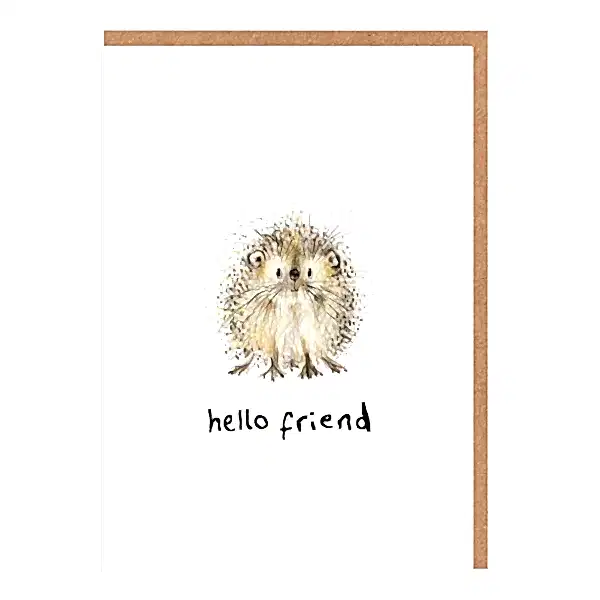 Hello Friend Gareth Hedgehog Mini Card