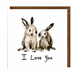 I Love You Seymour Betty Bunnies Card