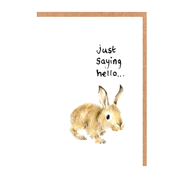Just Saying Hello Olivia Bunny Mini Card