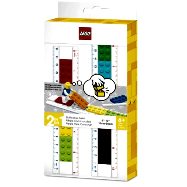 LEGO 2in1 Buildable Ruler with Mini Figure