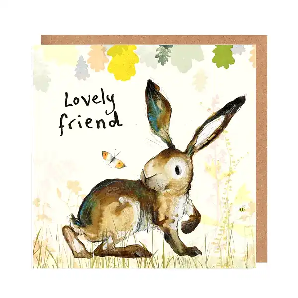 Lovely Friend Molly Hare Card