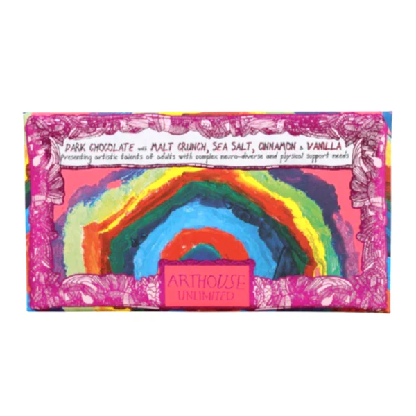 Magical Mysteries  - Dark Chocolate Bar with Malt Crunch, Sea Salt, Cinnamon and Vanilla