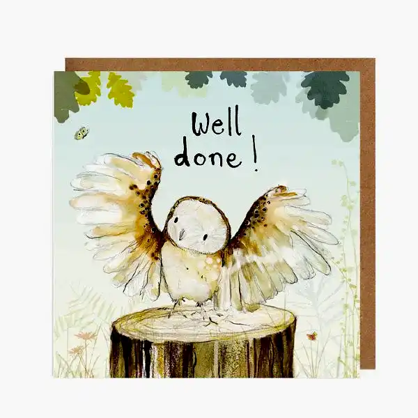 Well Done Olive Owl Card