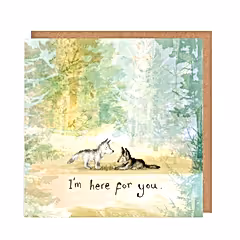 I'm Here For You Pablo and Victor Wolf Card