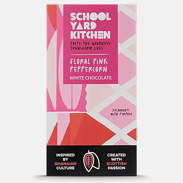 Pink Peppercorn White Chocolate Bar 60g