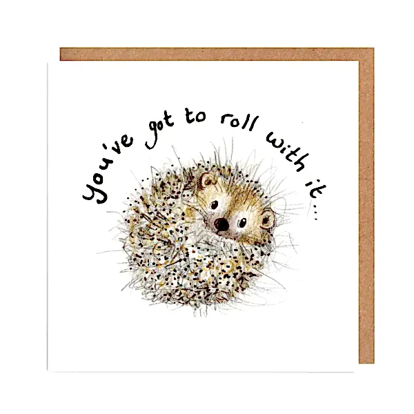 Liam Hedgehog Roll With It Card