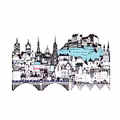 Edinburgh Skyline Digital Print