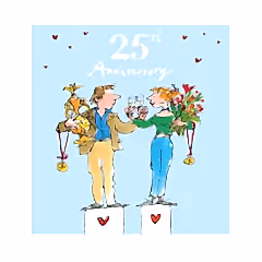 Happy 25th Anniversary Card