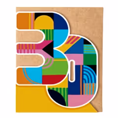 Age 30 Birthday Block Card