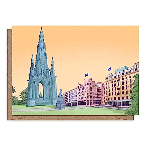 Scott Monument and Princes Street Card