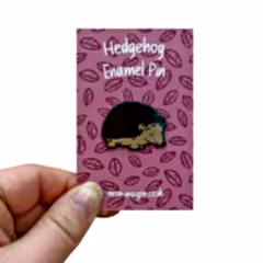 Hedgehog Enamel Pin Badge