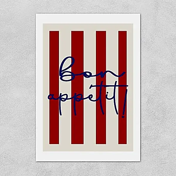 Bon Appetit Striped Card