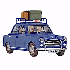 Tintin 1/24th Scale Le Taxi De Moulinsart Car