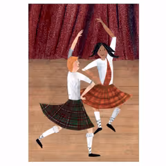 Ceilidh Dancers Alice Newman Card