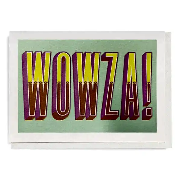 Wowza! Bold Letterpress Card
