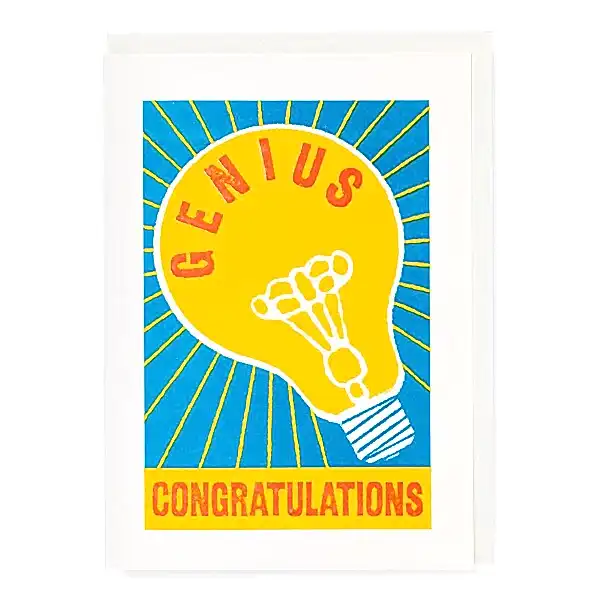 Congratulations Genius Lightbulb Card