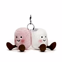 Jellycat Amuseables Pair of Marshmallows Bag Charm
