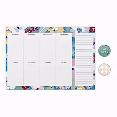 Spring Floral Weekly Planner Pad