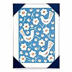 Blue Bird Pattern Pack Of 5 Cards