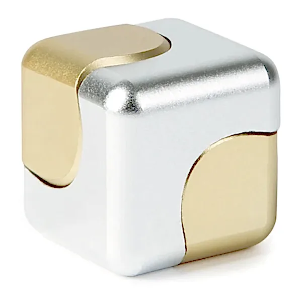 bopster Fidget Spinner Cube - Silver & Gold