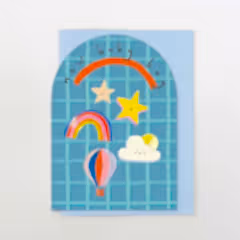 Baby Boy Rainbow Mobile Card