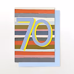 70 Neon Birthday Card