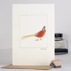 Pheasant with Fluffy Wing Card
