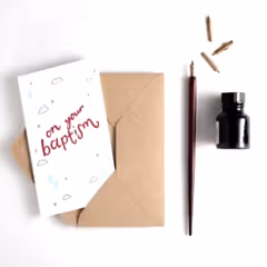 On Your Baptism Letterpress Card